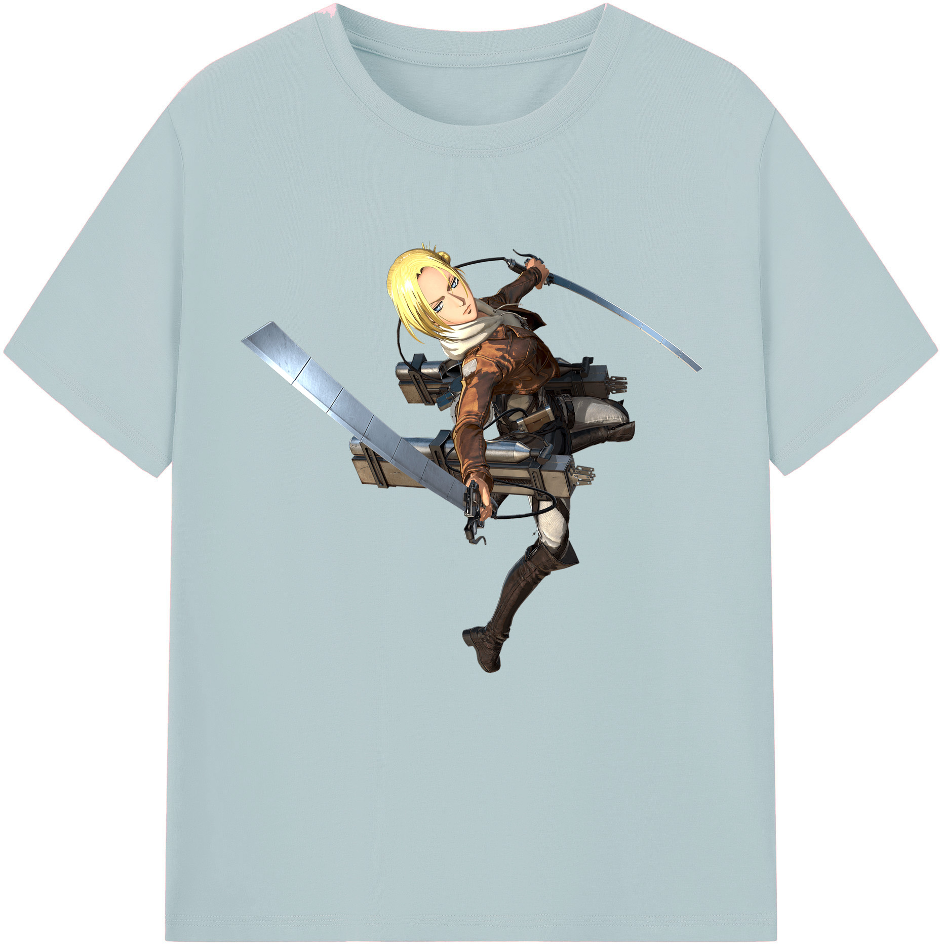 （画像用） 進撃の巨人 アニ・レオンハート Attack on Titan Annie Leonhart 綿100％半袖Tシャツ（フロントプリント）